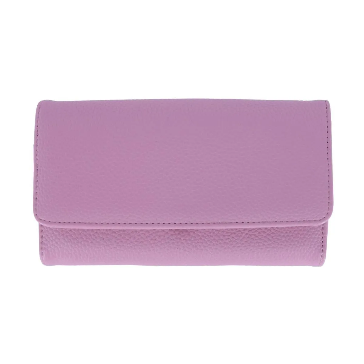 Women's Solid Colored Vegan Leather Bianca Clutch Wallet
