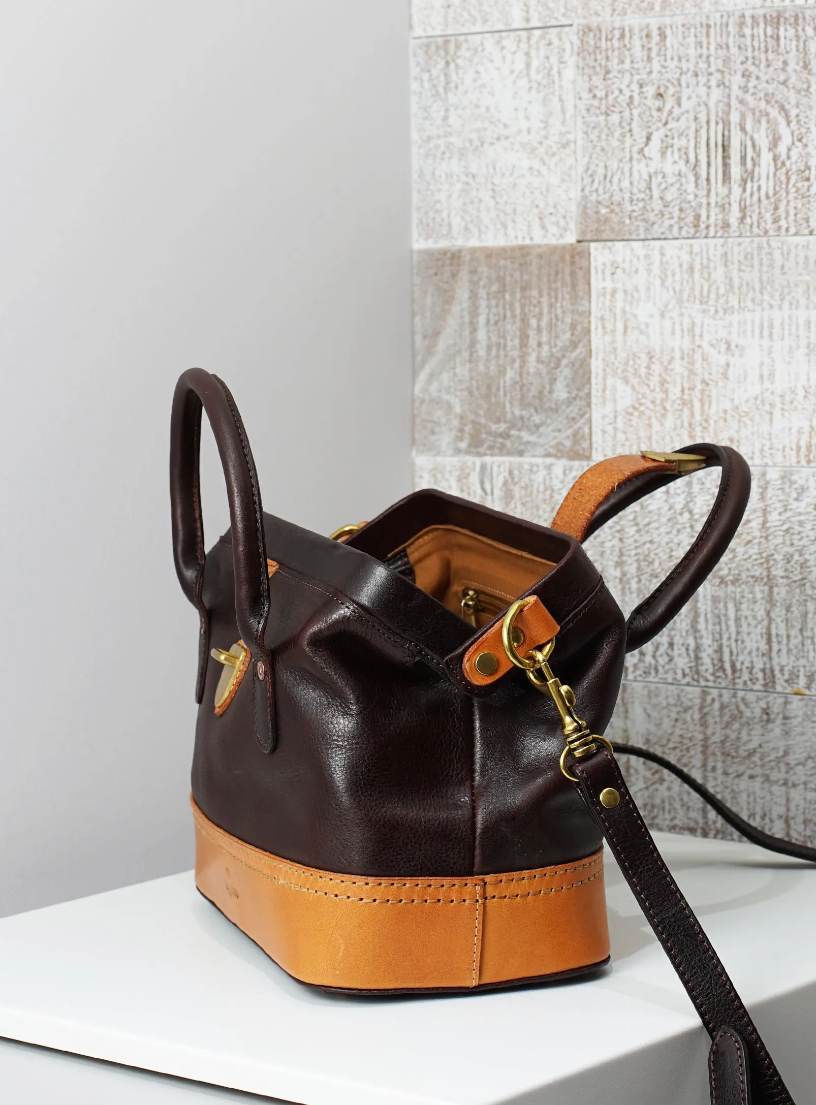 Wonder 'XL' Vintage Top-handle Satchel - Espresso