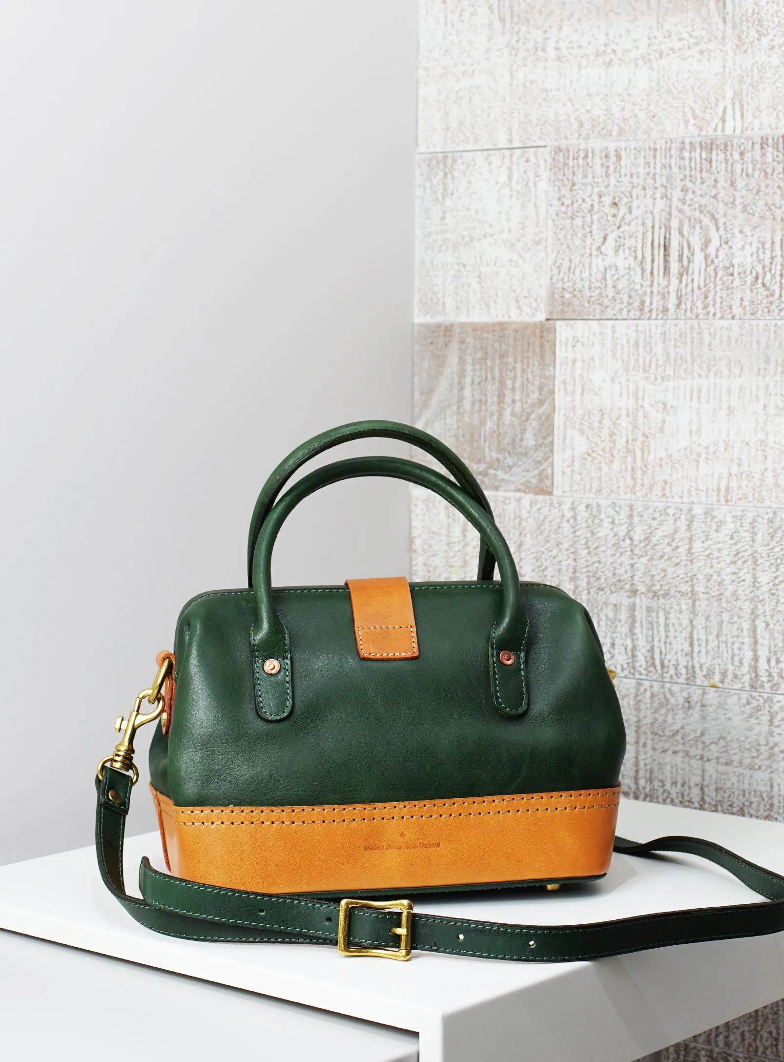 Wonder 'XL' Vintage Top-handle Satchel - Hunter Green