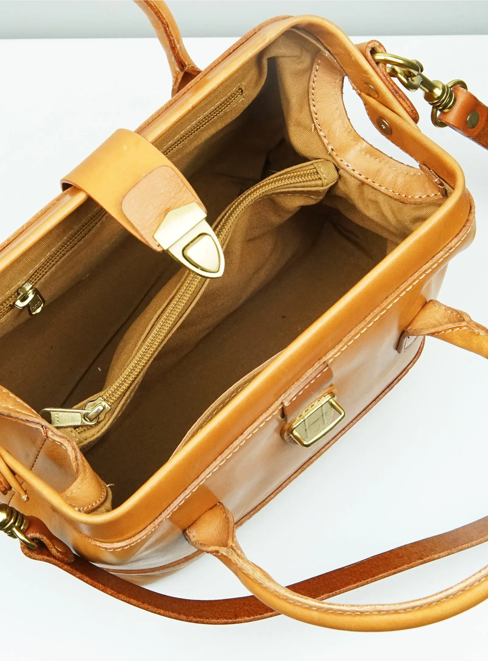 Wonder 'XL' Vintage Top-handle Satchel - Tan