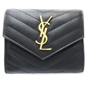 Yves Saint Laurent Leather Wallet (Tri-Fold) (Pre-Owned)