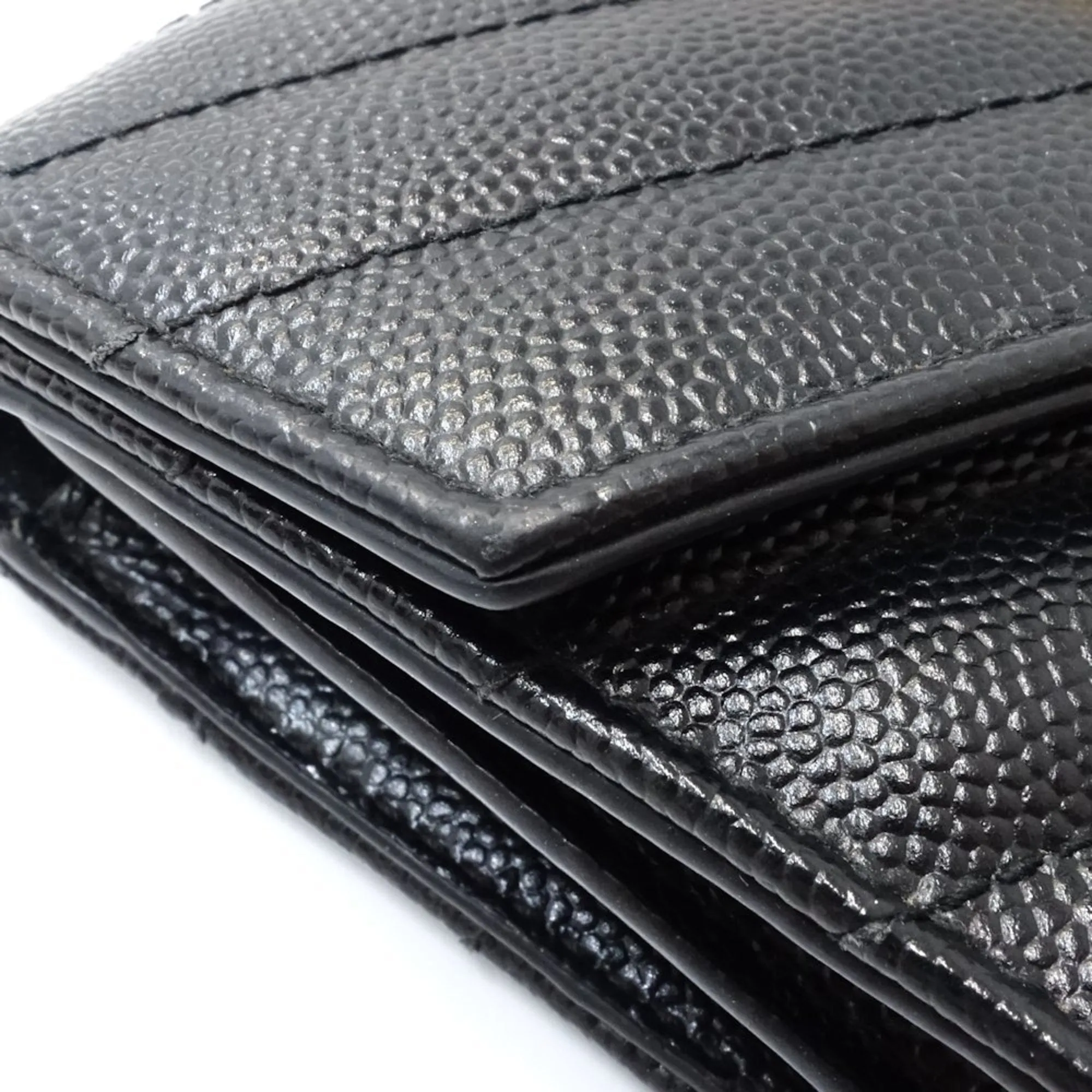 Yves Saint Laurent Leather Wallet (Tri-Fold) (Pre-Owned)