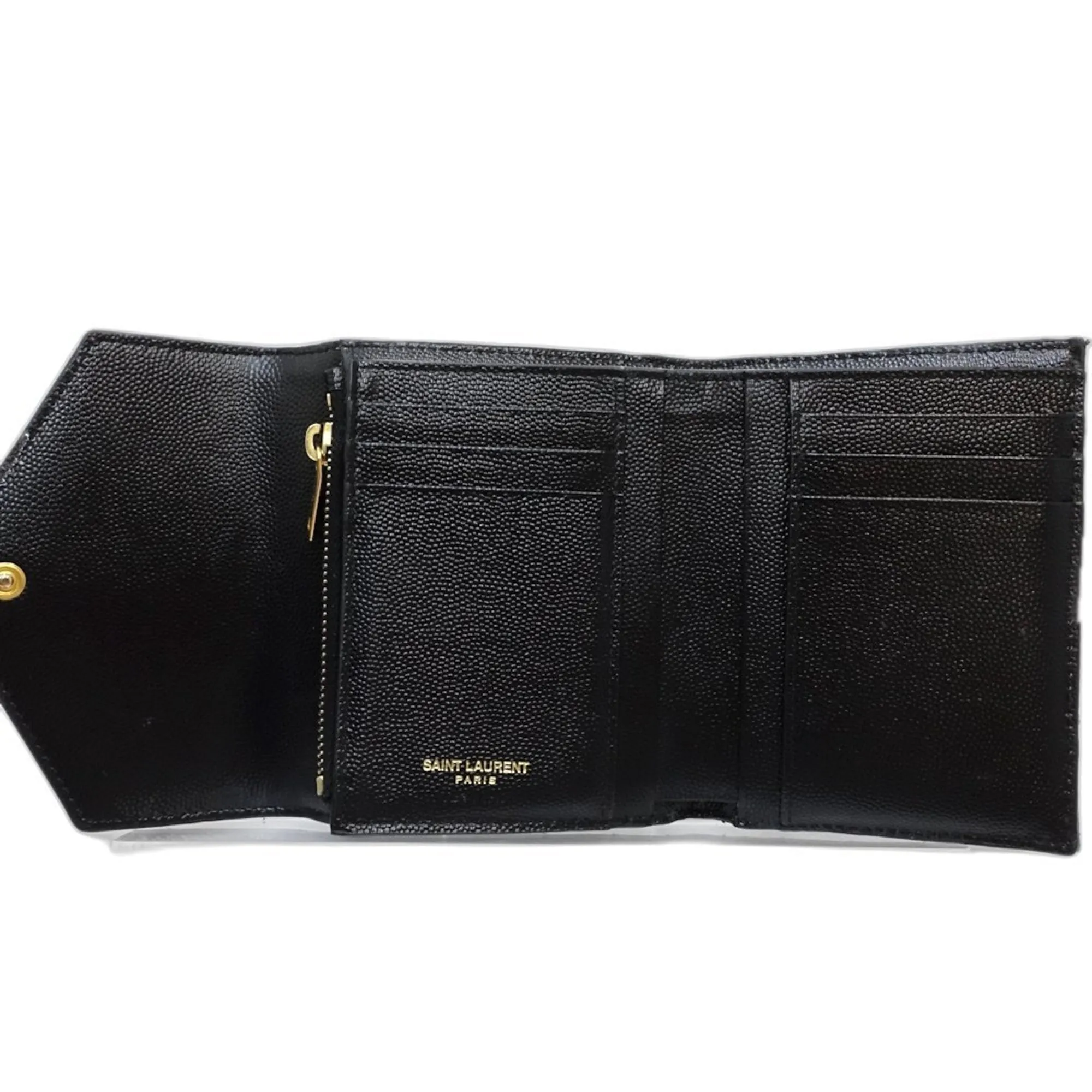 Yves Saint Laurent Leather Wallet (Tri-Fold) (Pre-Owned)